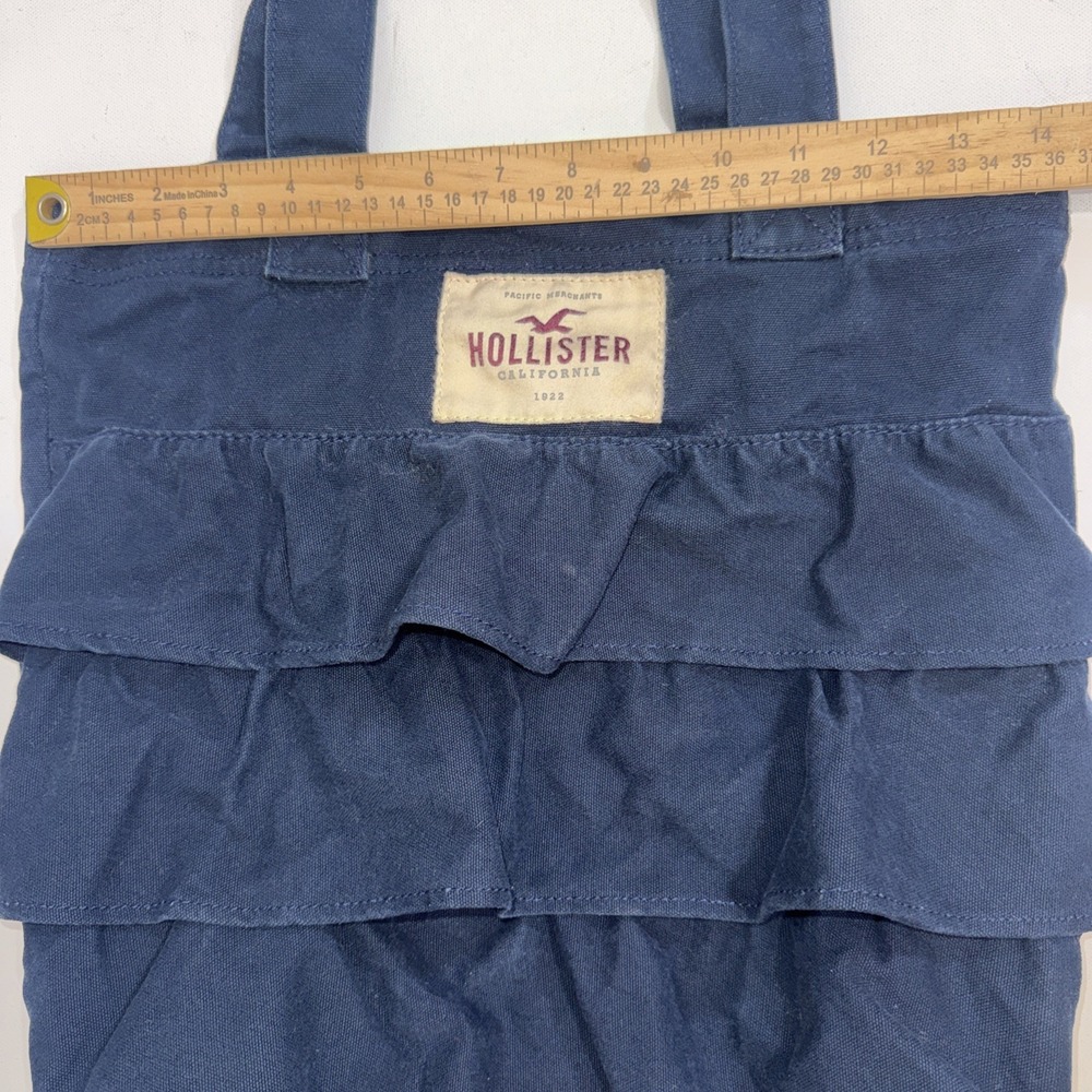 Vintage Y2K Hollister California Navy Blue Skirt Book Canvas Seagull Tote Bag - Picture 7 of 15